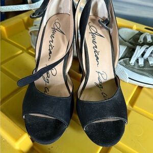 American Rag Black Strappy Heels